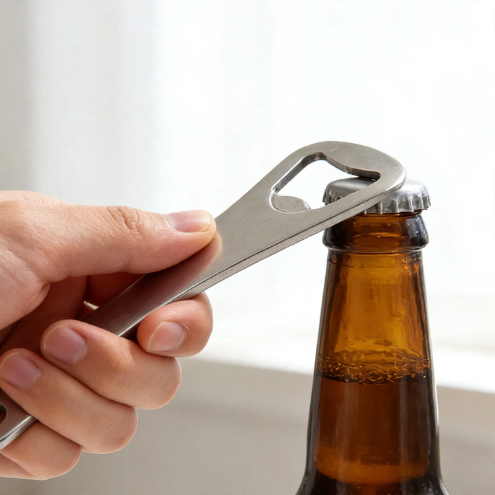 Steel bottle opener, portable