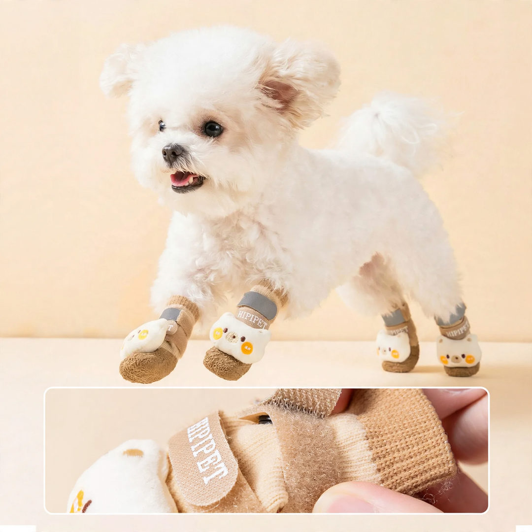 Waterproof dog boots with high shaft
