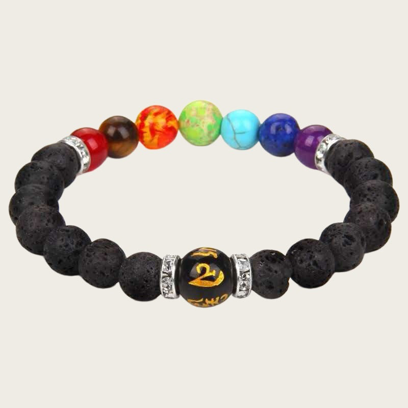 Beaded bracelet made of natural stones