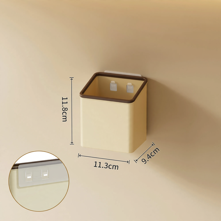 Wall-mounted storage box, PET, self-adhesive