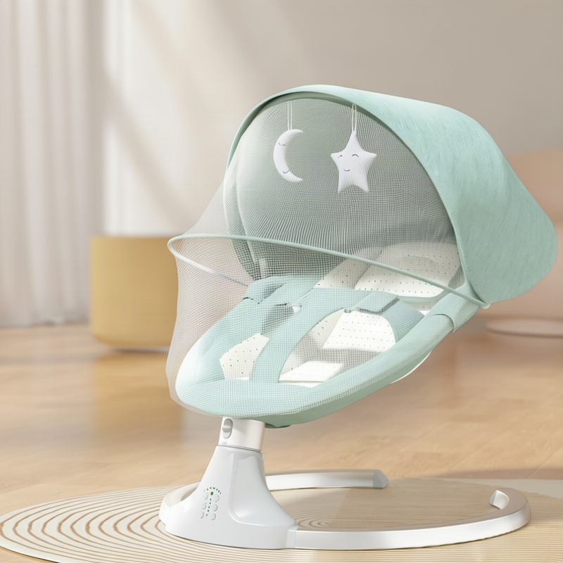 Baby bouncer with music and toys, from birth