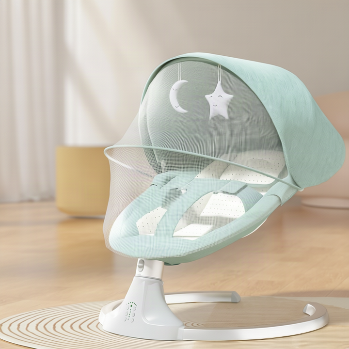 Baby bouncer with music and toys, from birth