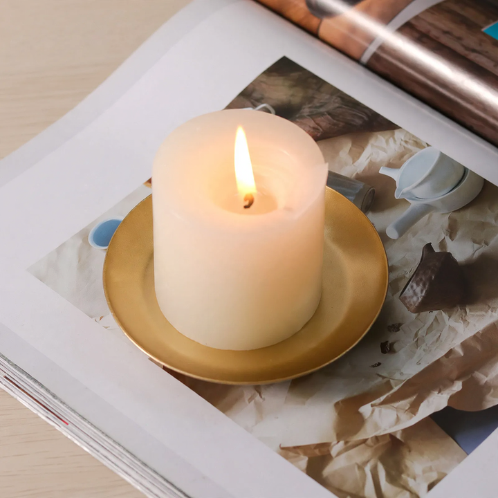 Handcrafted scented candle made of soy wax, fruit shape
