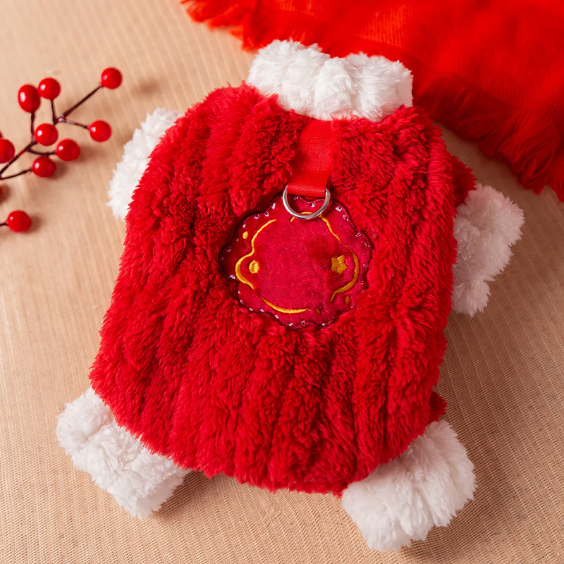 Four-legged fleece jacket for small dogs