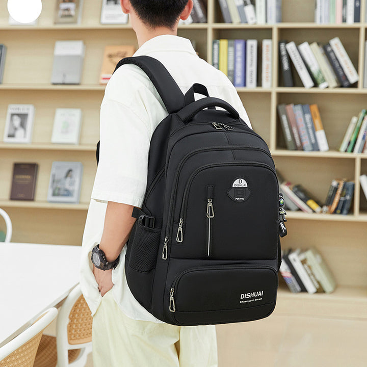 School backpack with roll-top closure, large