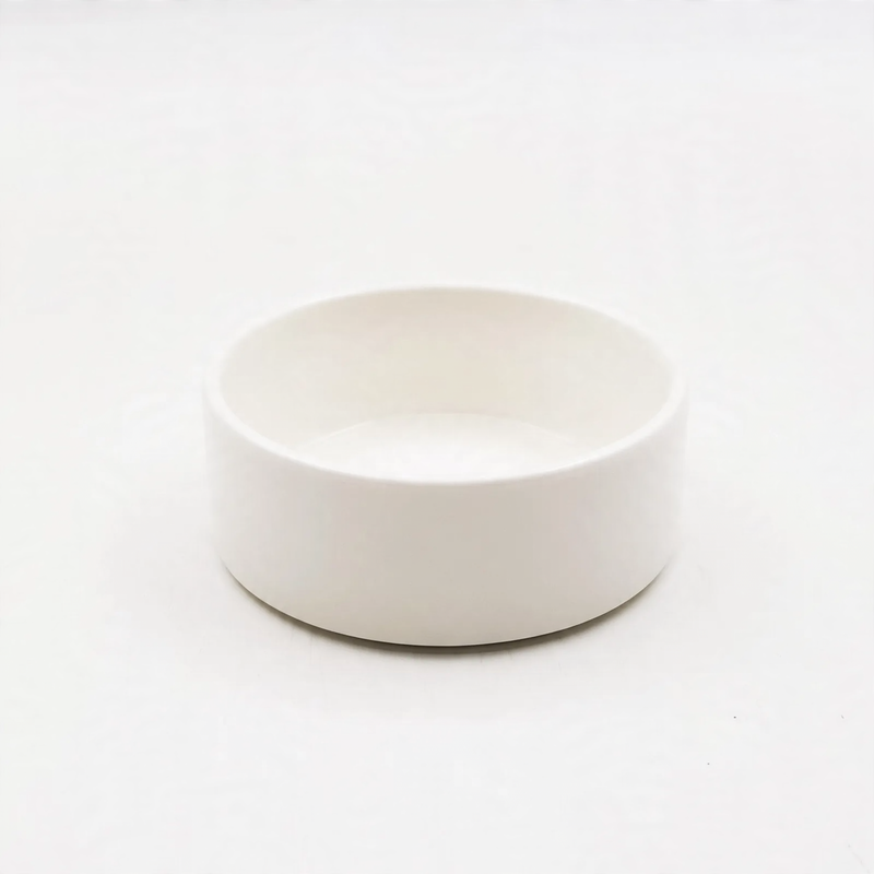 Ceramic soup bowl, round, white