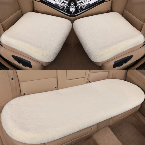 Plush car seat cushion, winter version