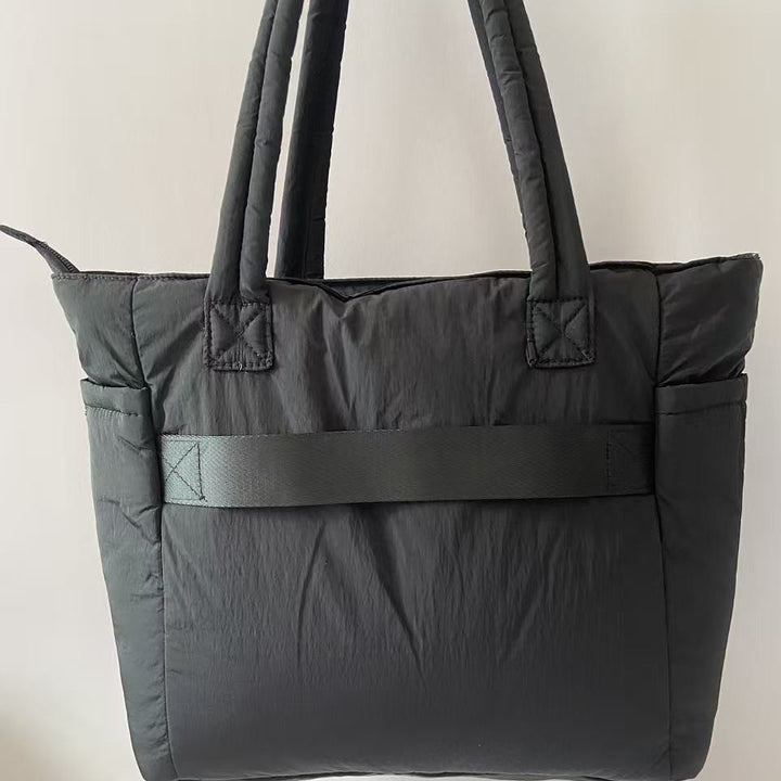 Cotton shoulder bag, tote style