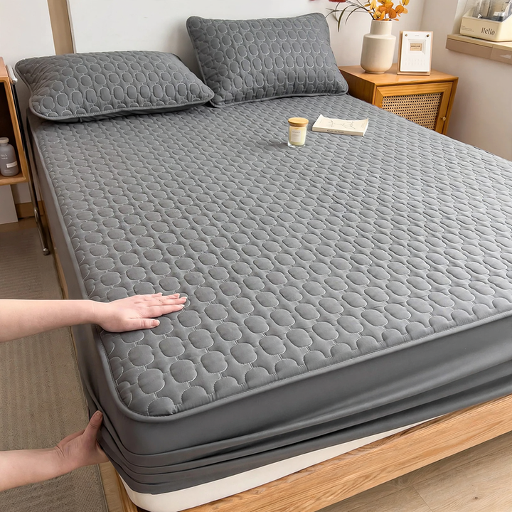 Fitted sheet, synthetic, padded