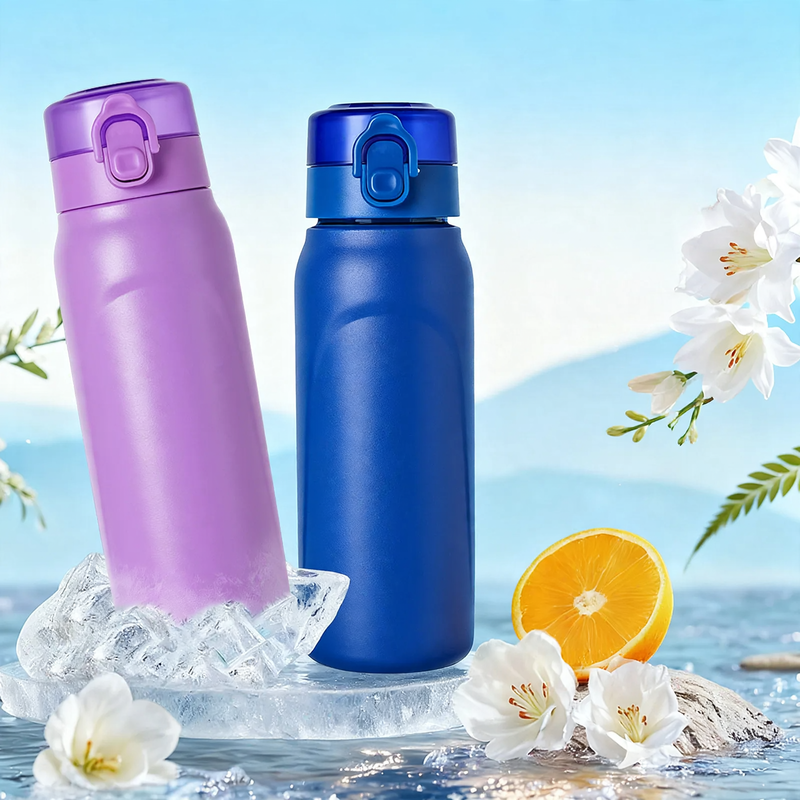 Stainless Steel Water Bottle 750 ml with Straw
