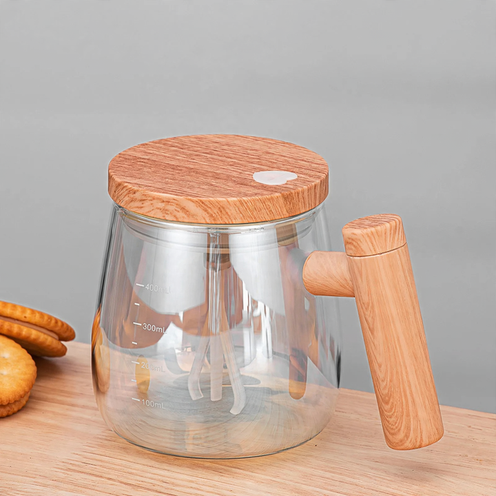 Electric whisk mixer made of glass, 400 ml, portable