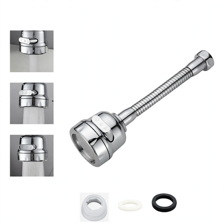 kitchen faucet attachment, extendable, with splash guard