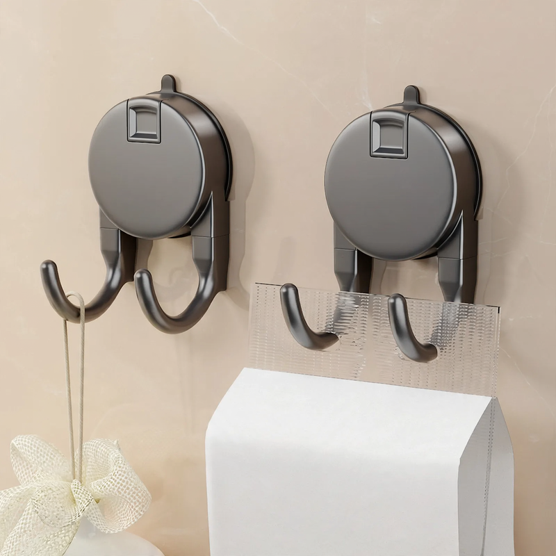 Suction cup hooks, set of 4, plastic