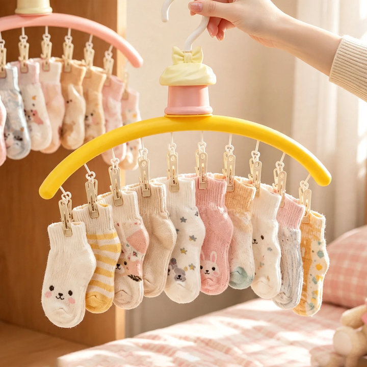 Clothes drying rack with clips, 260 g