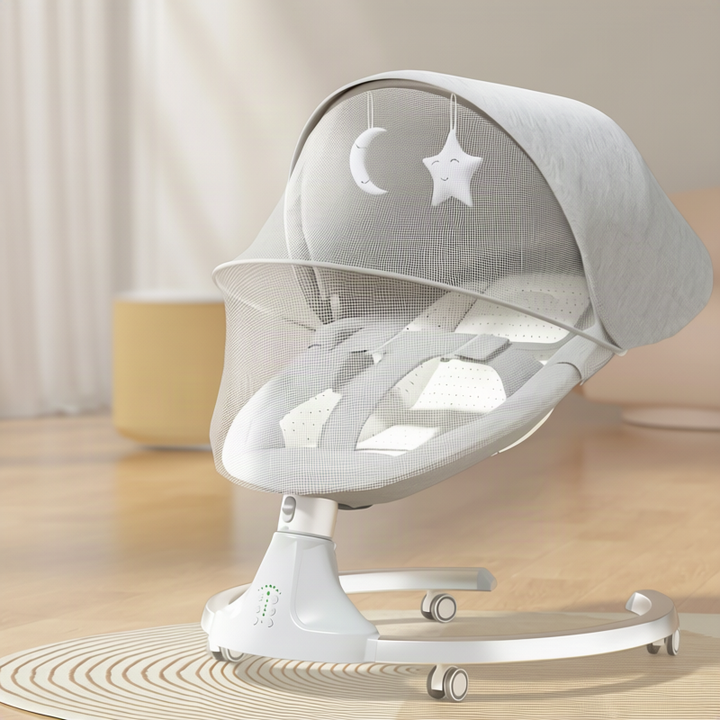 Baby bouncer with music and toys, from birth