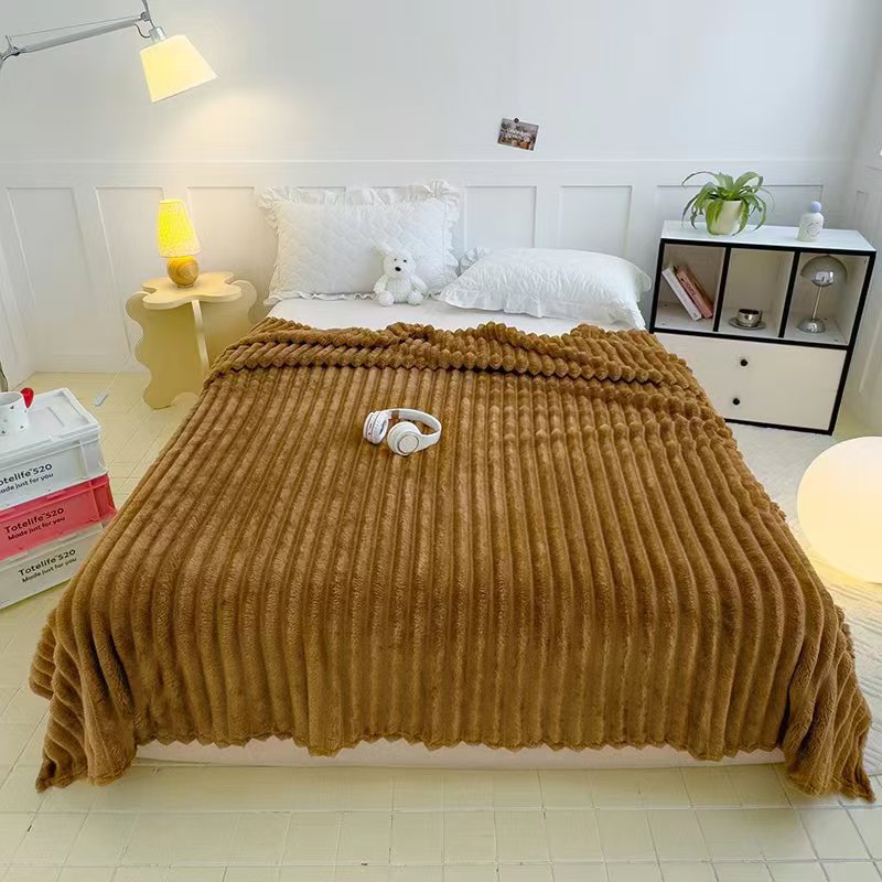 Coral fleece blanket, machine washable
