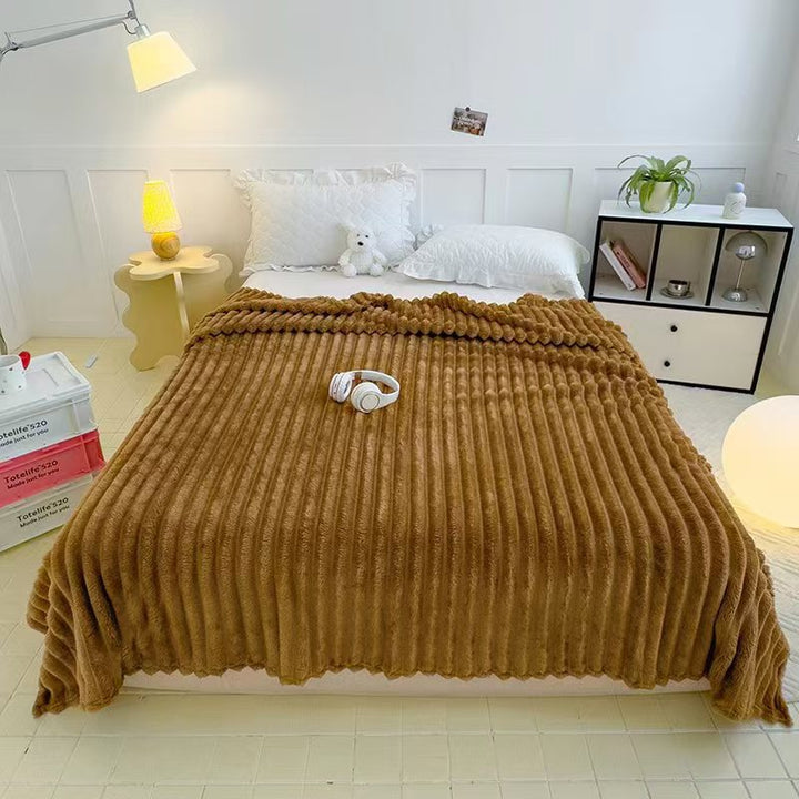 Coral fleece blanket, machine washable