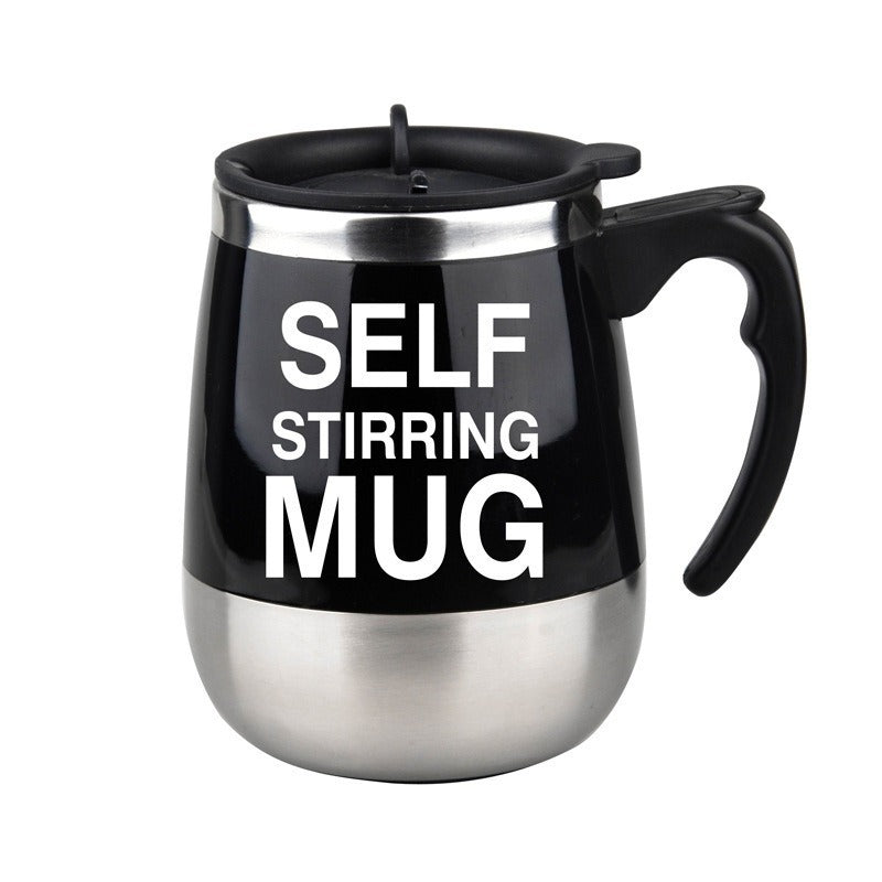 Self-stirring mug, 350 ml, stainless steel