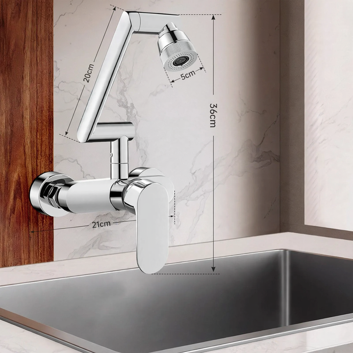 Built-in kitchen faucet with universal joint