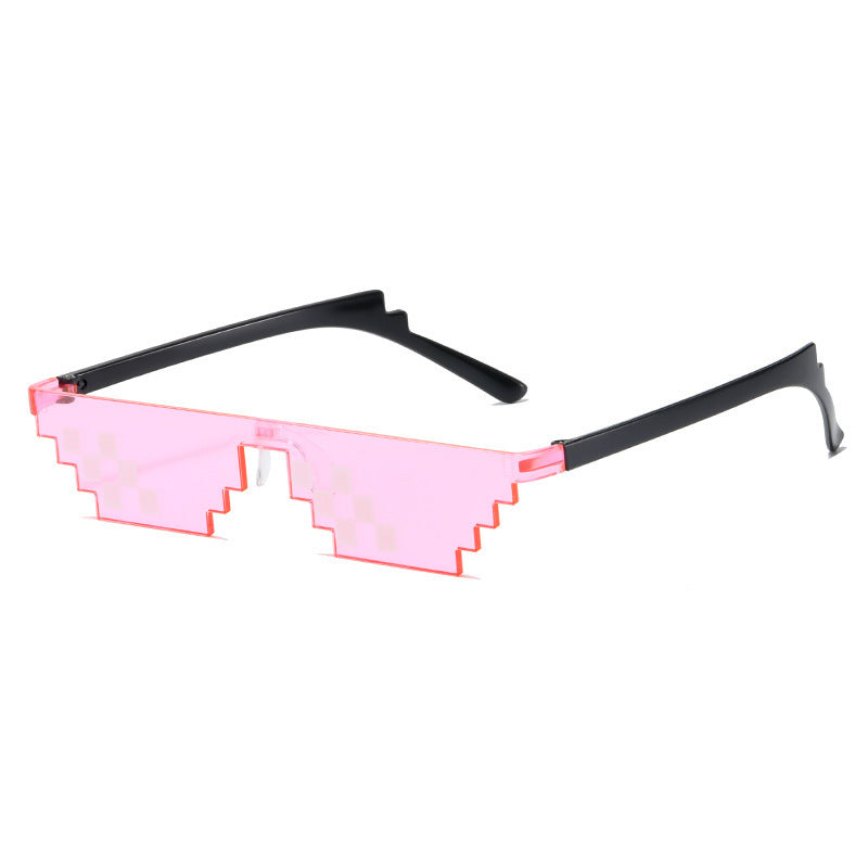 Pixel glasses with geometric pattern