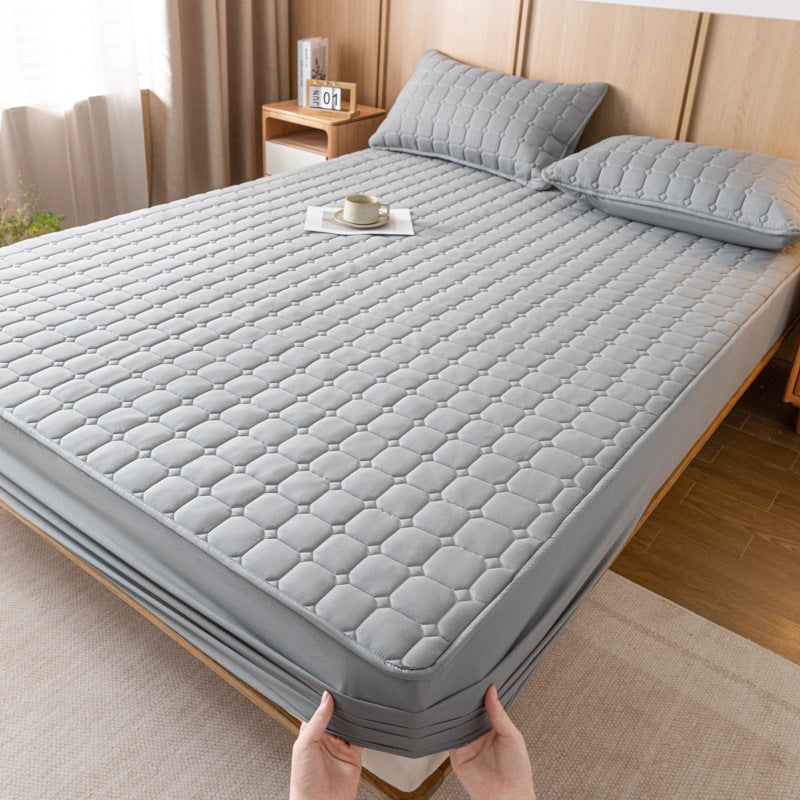 Fitted sheet, synthetic, padded