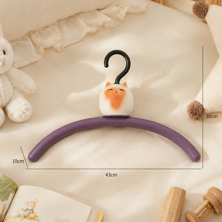 Cat clothes hanger, curved, non-slip