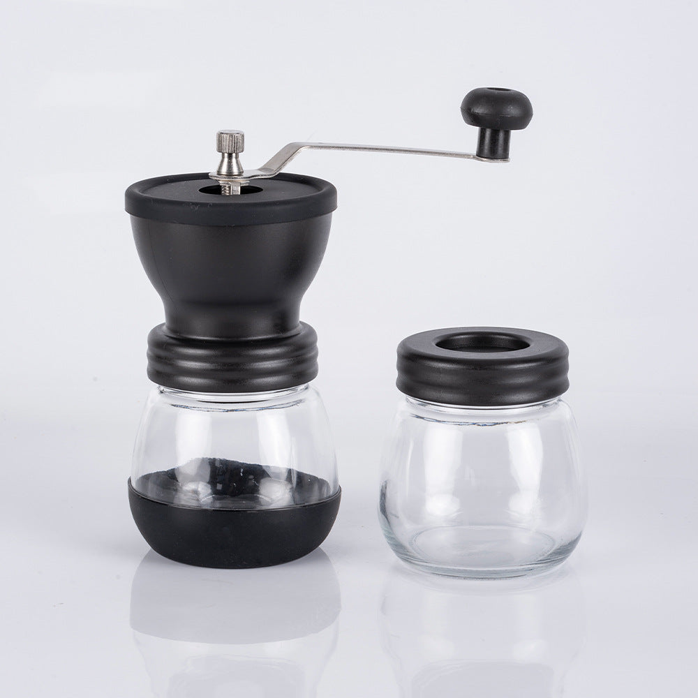 Glass hand coffee grinder, modern design