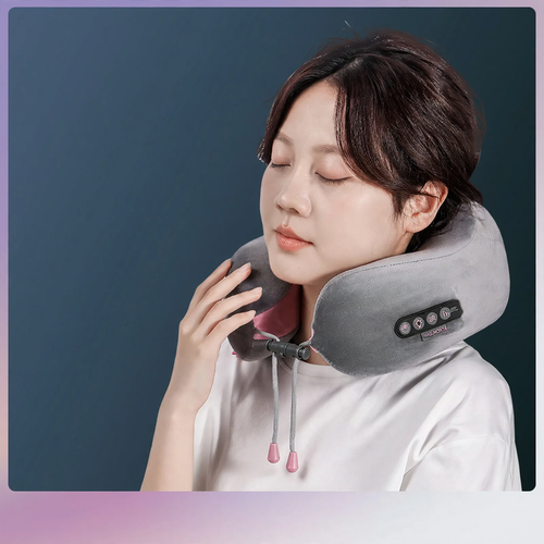 C-shaped neck massage pillow with heating function