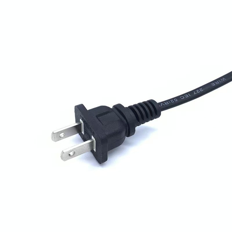 Power cable with flat plug, PVC jacket