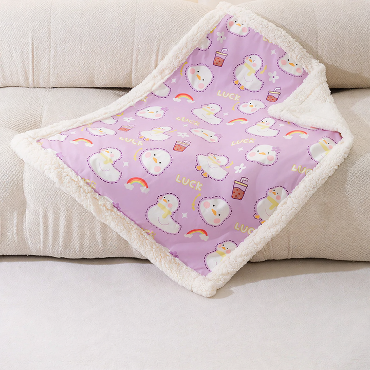 Pet wool blanket, check pattern, double-sided, sizes XS–2XL