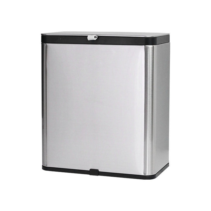 Stainless steel waste container, cylindrical