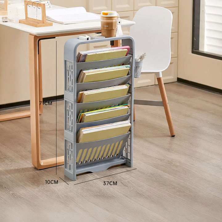 Standing shelf, multi-layered, plastic, movable