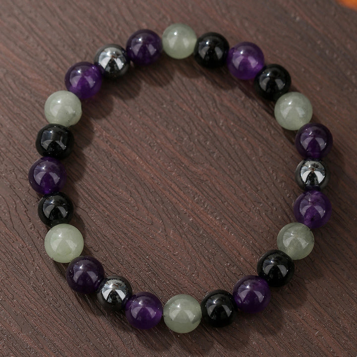 Beaded bracelet made of natural stones