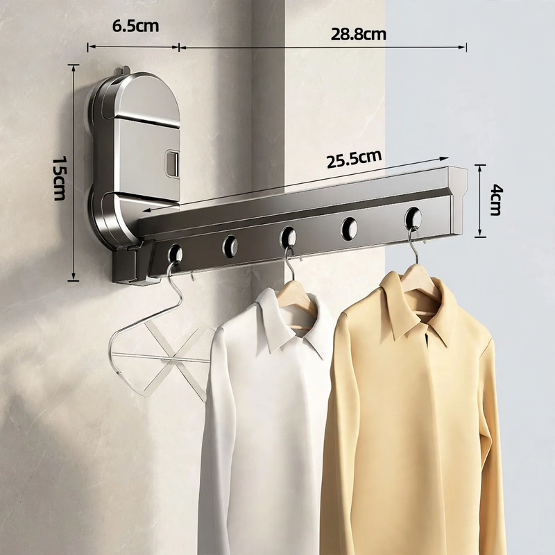Hanging drying rack with suction cup, aluminum