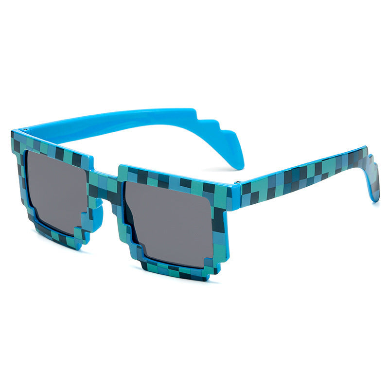 Pixel glasses with geometric pattern