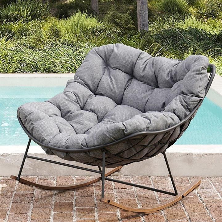 Metal rocking chair for balcony and terrace