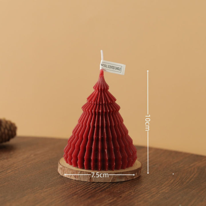 Handmade scented candle made of soy wax, flower shape