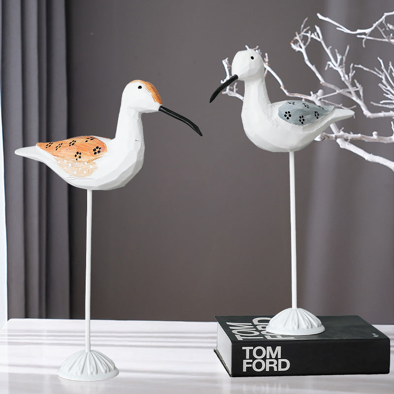 Wood bird figure in Mediterranean style