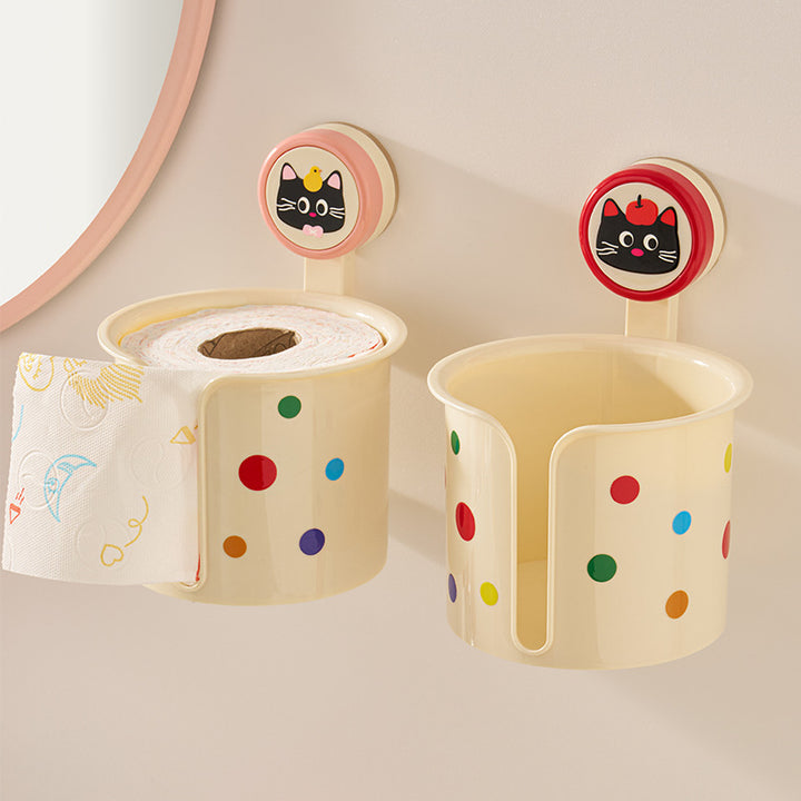 Suction Cup Paper Towel Holder, multicolored, wall-mounted