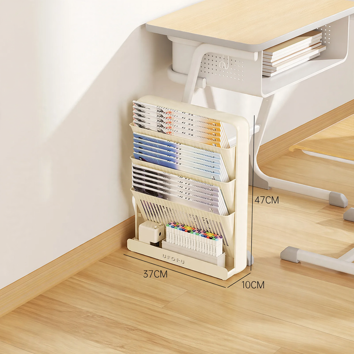 Standing shelf, multi-layered, plastic, movable