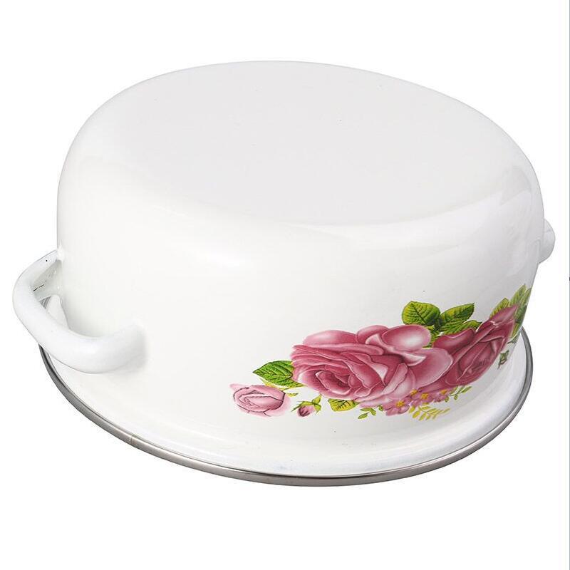 Enamelled Cooking Pot Set with Glass Lid