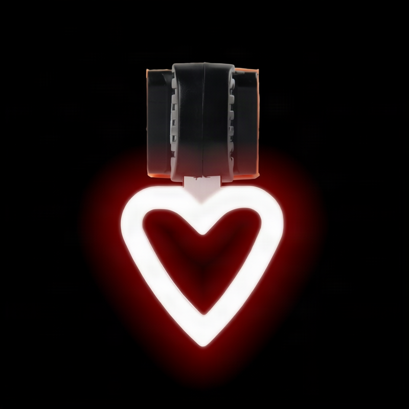 Bicycle rear light with flowing light effect, USB-C