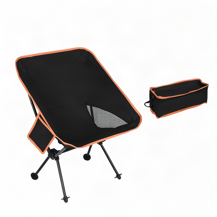 Light folding chair with backrest, carbon steel