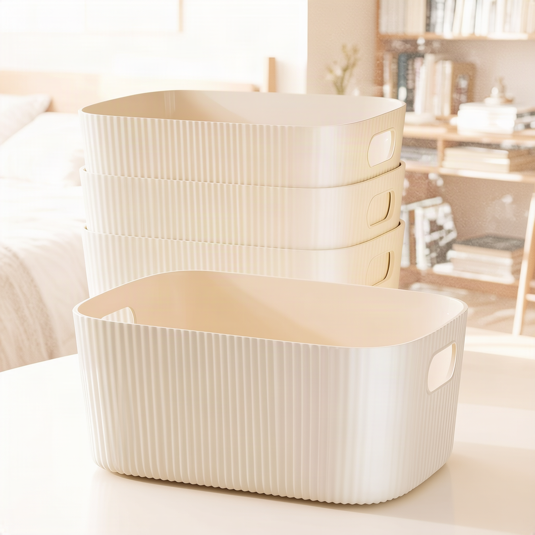 Plastic storage box with handle, versatile use