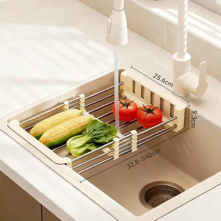 Retractable draining rack for sink, PET