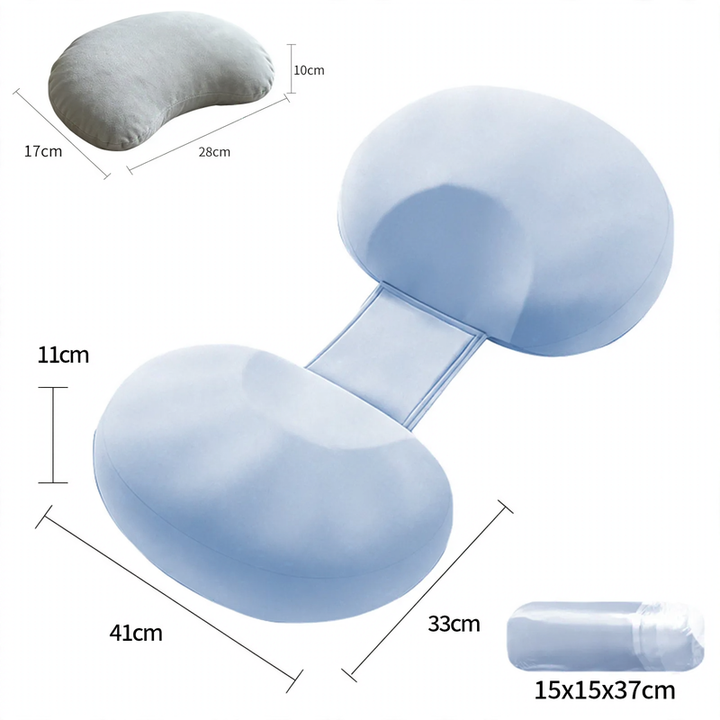 Pregnancy pillow with memory foam