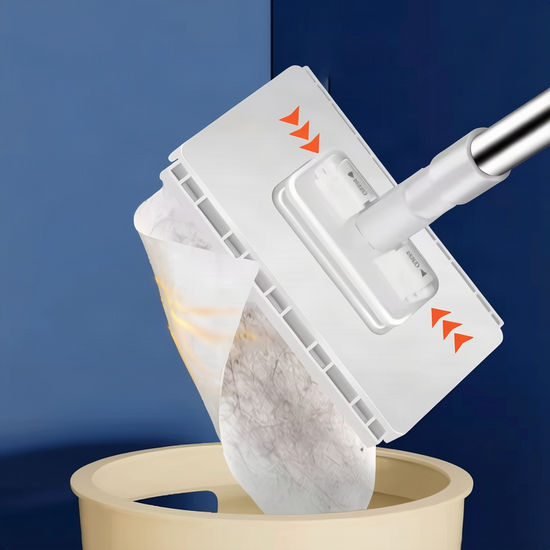 Flat mop with wringing function, stainless steel, 100 cm