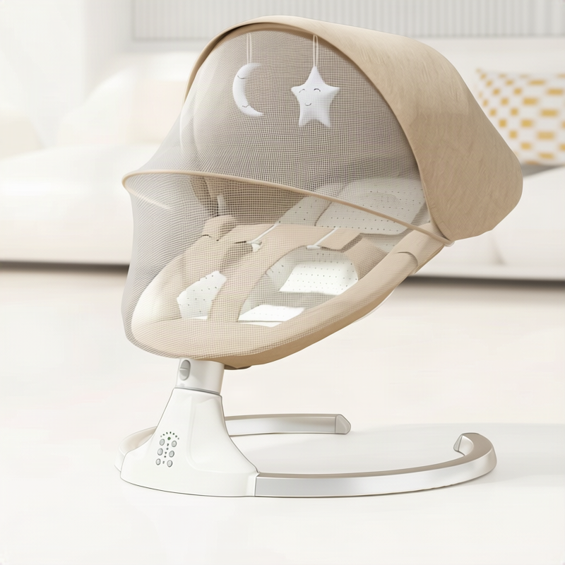 Baby bouncer with music and toys, from birth