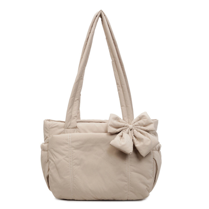 Cotton shoulder bag, tote style