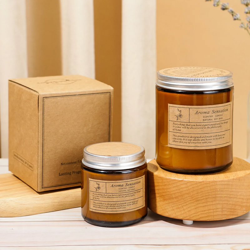 Scented candle in cup shape, soy wax